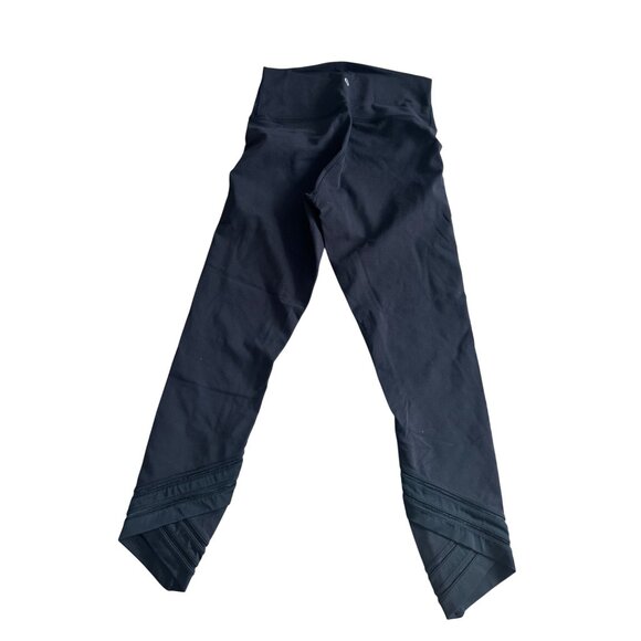 LULULEMON Black Cropped Panel Leggings Size 6 - Picture 3 of 8